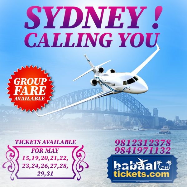 SYDNEY AIR TICKETS AVAILABLE FOR MAY